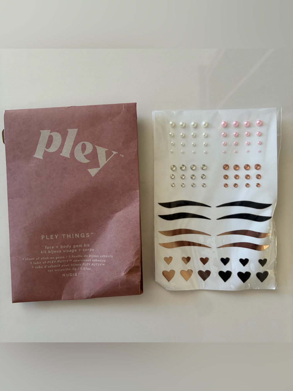 Urban Outfitters Pley Face & Body Gem Kit - Nude, Pink, Black, Pearl